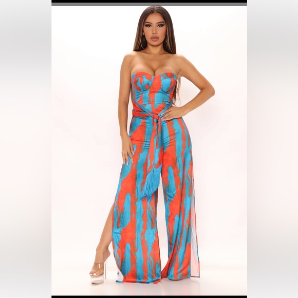 NWT Fashion Nova “brunch and bougie” jumpsuit.  Size XL - Picture 1 of 6